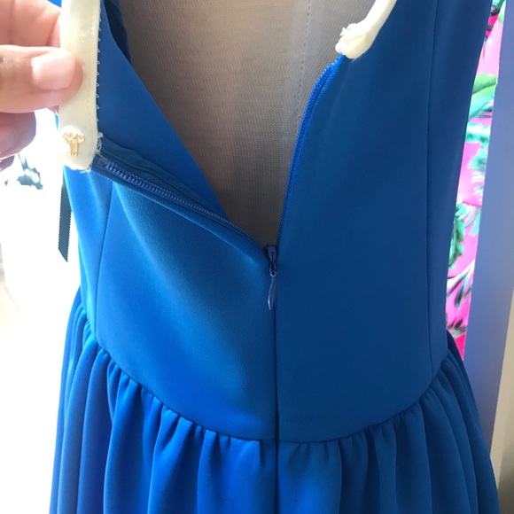 Kate Spade ♠️ Stunning Rare Find 🤩 Color Block Royal Blue Dress, Like New, 16 - Picture 4 of 13
